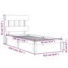 vidaXL Okvir kreveta s uzglavljem za jednu osobu od masivnog drva