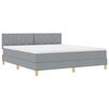 vidaXL LED Box Spring Krevet Svijetlo siva 180 x 200 cm tkanina