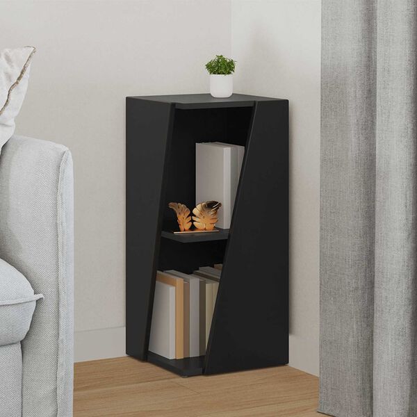 vidaXL Bočna polica Crna 33 x 32 x 70,5 cm Konstruirano drvo