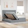vidaXL Krevet s od storage Svijetlo siva 180 x 200 cm Lažna koža
