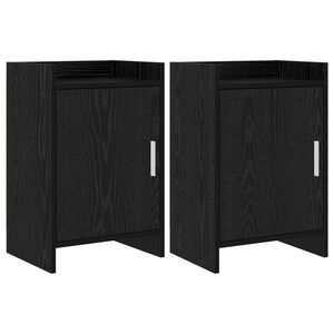 vidaXL Noćni ormarići 2 pcs Crni hrast 40 x 30 x 60 cm