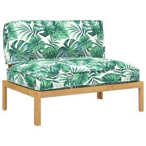 vidaXL Set sofe List Uzorak lista 120 x 92 x 69 cm Čvrsto drvo akacije