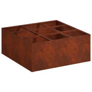vidaXL Vrtna saksija Rđa 100 x 100 x 50 cm Otporni čelik