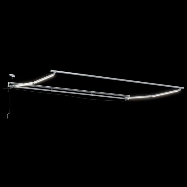 vidaXL Električna retraktabilna tenda Žuta i bijela 4,5 &times; 3 m