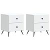 vidaXL Noćni ormar 2 pcs Bijela 43 x 34,5 x 47,5 cm Konstruirano drvo