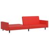 vidaXL Dvosjed na razvlačenje od umjetne kože crveni