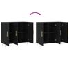 vidaXL Komoda crna 90x34x80 cm od konstruiranog drva