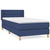 vidaXL Krevet s oprugama i madracem plavi 90 x 190 cm od tkanine