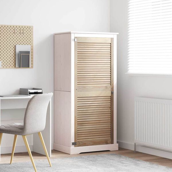 vidaXL Ormarna vrata Prirodna 140.5 x 2.1 x 49.5 cm Masivna borovina