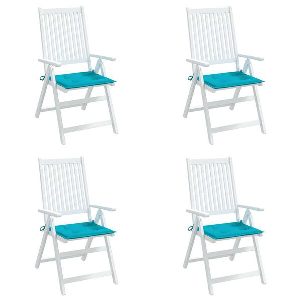 vidaXL Jastuci za vrtne stolice 4 kom tirkizni 50x50x4 cm od tkanine