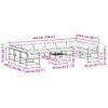 vidaXL Set vanjskih sofa s jastukom 11 pcs Prirodna i svijetlo siva