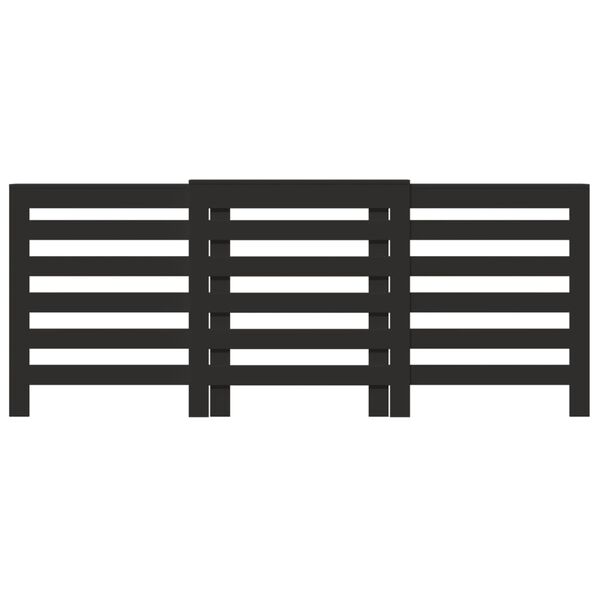 vidaXL Pokrov za radijator crni 205x21,5x83,5 cm konstruirano drvo