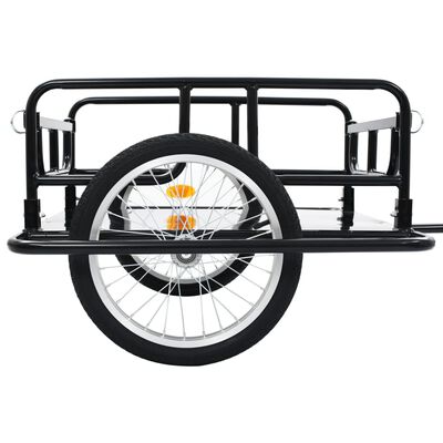 vidaXL Prikolica za bicikl 130 x 73 x 48,5 cm čelična crna