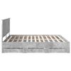 vidaXL Krevetna konstrukcija s ladicama Betonski sivi 200 x 200 cm