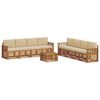 vidaXL Set vanjskih sofa 9 kom. Prirodna i bež