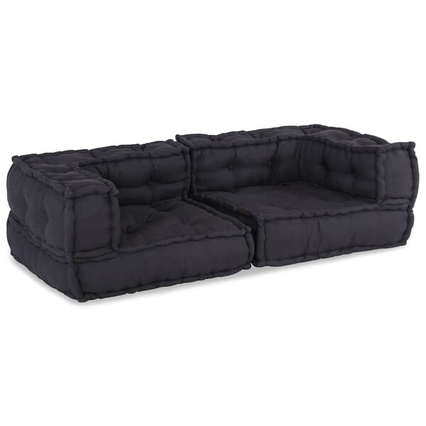 vidaXL Modularna sofa s 2 sjedi&scaron;ta Antracit 140x70x36 Tkanina
