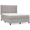 vidaXL Krevet box spring s madracem svjetlosivi 140x200 cm od tkanine