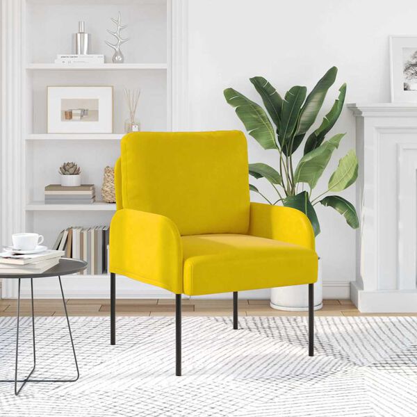 vidaXL Sofe s jastukom 55cm Žuta &Scaron;perploča