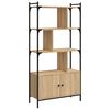 vidaXL Biblioteka s vratima Sonoma hrast 76,5x30x154,5 cm Konstruirano drvo
