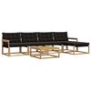 vidaXL Set vanjskih sofa 6 pcs Bijela i crna 79 x 79 x 37 cm