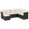 vidaXL 7-dijelni set vrtnih sofa od poliratana s jastucima crni
