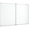 vidaXL Magnetna bijela ploča sklopiva 100 x 80 x 1,7 cm aluminijska