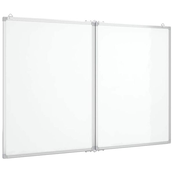 vidaXL Magnetna bijela ploča sklopiva 100 x 80 x 1,7 cm aluminijska