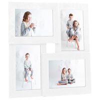 vidaXL Okvir za 4 fotografije (10 x 15 cm) bijeli MDF