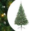 vidaXL Umjetno predsvijetljeno božićno drvce Zelena 240 cm PVC