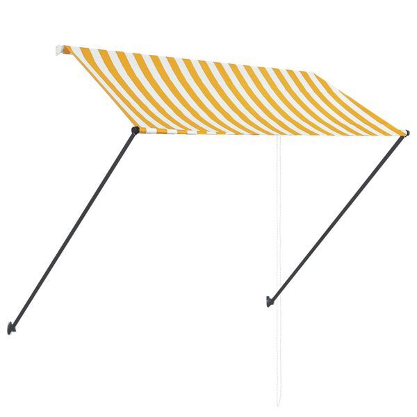 vidaXL Tenda na uvlačenje s LED svjetlima 250 x 150 cm žuto-bijela