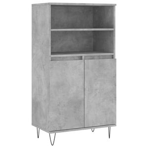 vidaXL Visoka komoda siva betona 60x36x110 cm od konstruiranog drva