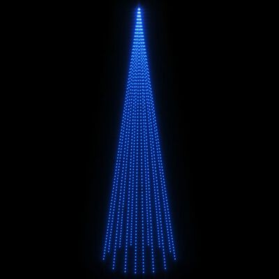 vidaXL Božićno drvce na stijegu 1134 LED žarulje plave 800 cm