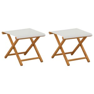 vidaXL Ležaljka 2 pcs Čvrsto drvo eukaliptusa Krem