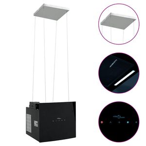 vidaXL Otočna napa s LCD senzorom na dodir od kaljenog stakla