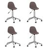 vidaXL Okretne blagovaonske stolice od tkanine 4 kom smeđe-sive
