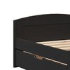 vidaXL Dnevni krevet s 2 ladice bez madraca "IRUN" crni 90x200 cm