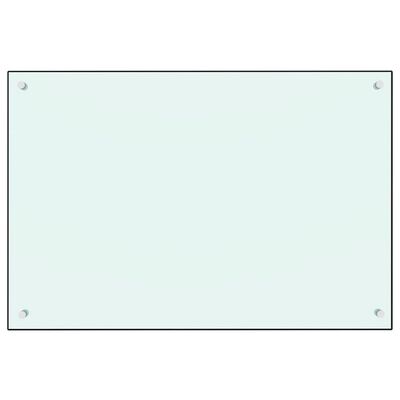 vidaXL Kuhinjska zaštita od prskanja bijela 90 x 60 cm kaljeno staklo