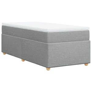 vidaXL Okvir kreveta s oprugama i madrac svjetlosivi 80x200cm tkanina