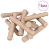 vidaXL Drveni klinovi 12 pcs Smeđa &Oslash;6 x 40 mm Masivno drvo