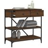 vidaXL Konzolni stol smeđa boja hrasta 75x34,5x75 cm konstruirano drvo