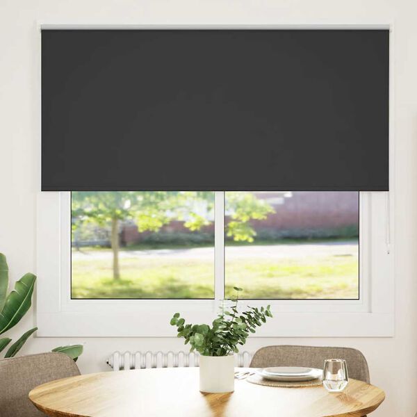 vidaXL Rolo zavjesa Blackout Black 150x175 cm &Scaron;irina tkanine 146,6 cm