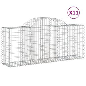 vidaXL Lučne gabionske ko&scaron;are 11 kom 200x50x80/100cm pocinčano željezo