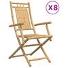 vidaXL Sklopive stolice 8 kom 53x66x99 cm bambus