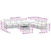 vidaXL Set vanjskih sofa s jastukom 8 pcs Prirodna i svijetlo siva