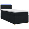 vidaXL Boxspring krevet s madracem Crna 90 x 200 cm Tkanina