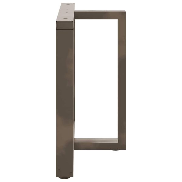 vidaXL Noge za blagovaonski stol T-oblika 2 kom Crne 100x35x(72-73) cm Čelik