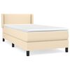 vidaXL Krevet s oprugama i madracem krem 100 x 200 cm od tkanine
