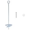 vidaXL Zemaljska sidra 10 pcs Srebrna &Oslash;10 x 40 cm Galvanizirani metal