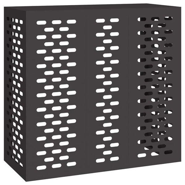 vidaXL Pokrov za klima uređaj Crna 110 x 50 x 105 cm Čelik