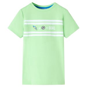 vidaXL Dječja majica neonskozelena 128